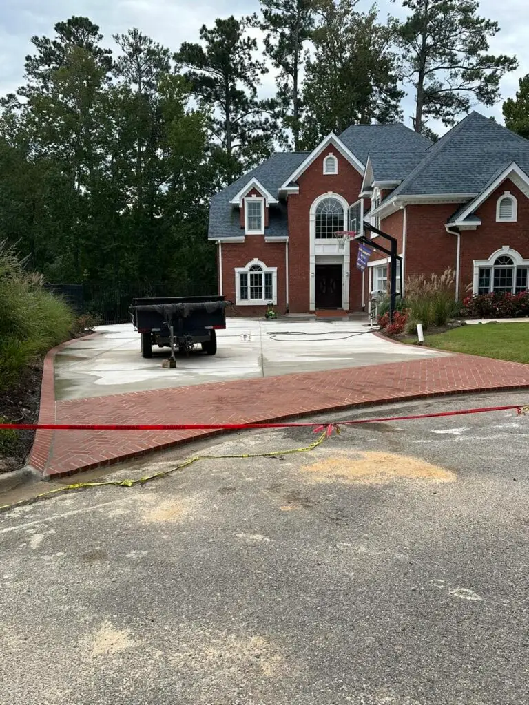 new concrete driveway in Greenwood
